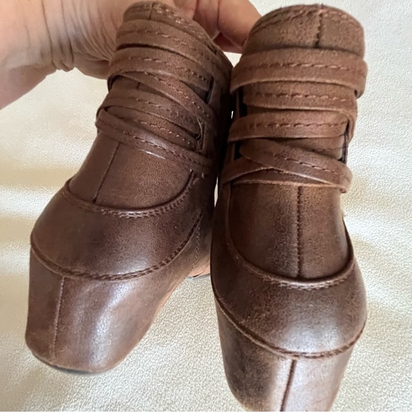 Size 10 Wedge heel brown Salena ankle booties - Picture 3 of 10